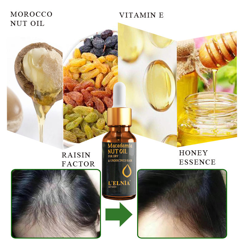 Macadamia nut hair oil
