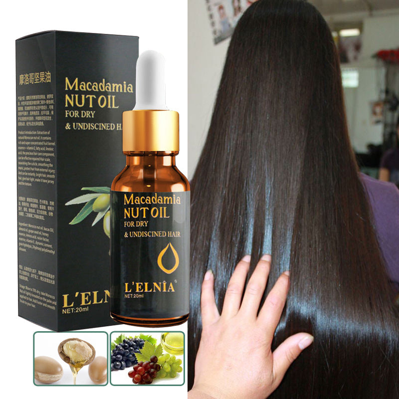 Macadamia nut hair oil