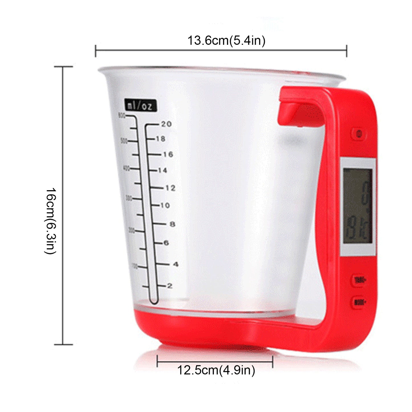 Kitchen Scales With LCD Display Digital Beaker Electronic Tool Hostweigh Measuring Cup Temperature Weight Measurement Cups